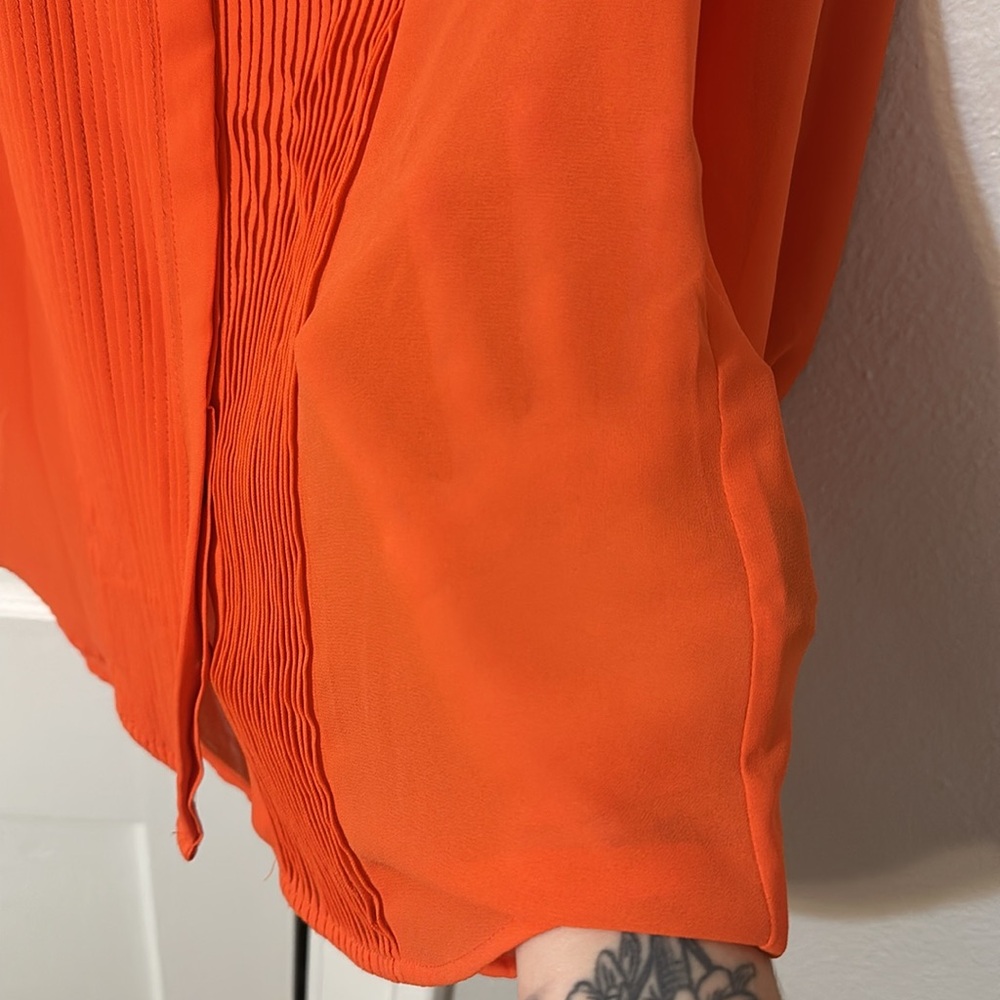 H&M sheer orange blouse - Picture 4 of 6